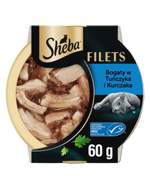 Filets z kurczakiem i tuńczykiem w sosie 60 g mokra karma dla kotów