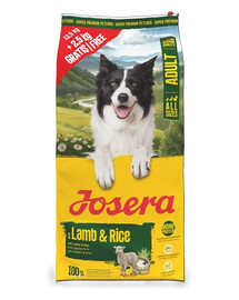 JOSERA Lamm und Reis Adult Monoprotein-Hundefutter 12,5kg + 2,5kg Gratis