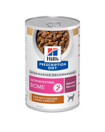 HILL'S Prescription Diet Canine Gastrointestinal Biome Digestive Care Stew z kurczakiem i marchewką 6x354 g w puszce