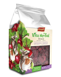 VITAPOL Vita Herbal Getrocknete Rote Bete für Nagetiere und Kaninchen 100 g
