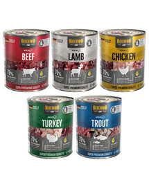 BELCANDO Baseline Geschmacksmix: Forelle, Pute, Huhn, Lamm und Rind 5x800g