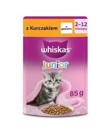 WHISKAS Junior Nassfutter mit Huhn in Gelee für Kätzchen 85 g