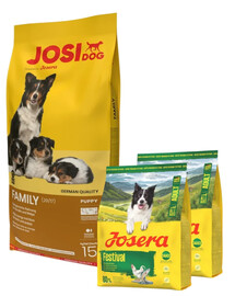 JOSERA JosiDog Family 15 kg + 2x900g GRATIS