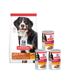 HILL'S Science Plan Adult Dog Large Dry Chicken mit Huhn 14 kg + 3 Dosen 370 g GRATIS