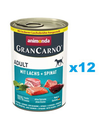 ANIMONDA GranCarno Adult łosoś i szpinak 12x400g