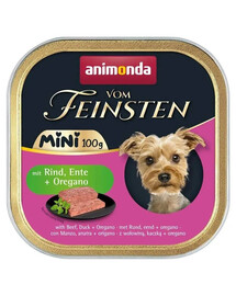 ANIMONDA Vom Feinsten Nassfutter mit Rind, Ente und Oregano für kleine Hunderassen 100g