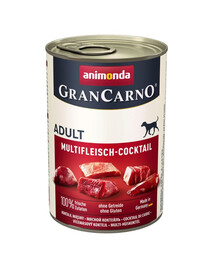 ANIMONDA GranCarno Nassfutter Multifleisch-Cockteil für adulte Hunde getreidefrei 24x400 g