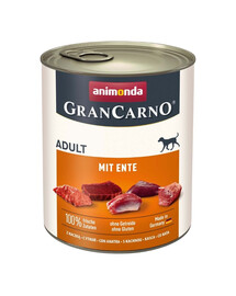 ANIMONDA GranCarno Nassfutter mit Ente für adulte Hunde getreidefrei 24x800 g