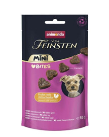 ANIMONDA Vom Feinsten Mini Bites Huhn mit Artischocken Leckerlis für kleine Hunde 50g