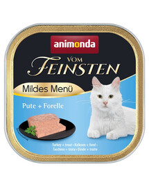 ANIMONDA Vom Feinsten Mildes Menü Nassfutter mit Truthahn und Forelle für adulte Katzen 100g
