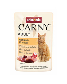 ANIMONDA Carny Nassfutter Geflügel-Cocktail für adulte Katzen getreidefrei 85g