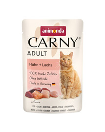 ANIMONDA Carny Nassfutter mit Huhn und Lachs für adulte Katzen getreidefrei 85g