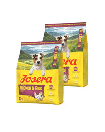 JOSERA Mini Adult Chicken and Rice glutenfreies Futter für kleine Hunderassen 2x900g