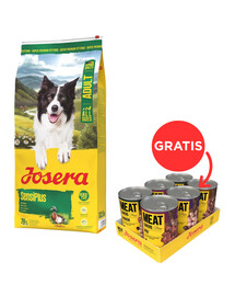 JOSERA SensiPlus 12,5kg + JOSERA Meat Lovers Pure 6x400g GRATIS