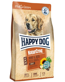 HAPPY DOG NaturCroq Trockenfutter mit Rind & Reis für adulte Hunde 2x4 kg