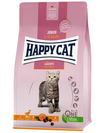 HAPPY CAT Junior Trockenfutter mit Ente für Kätzchen getreidefrei 8kg (2x4 kg)
