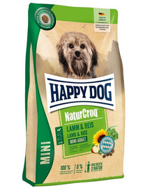 HAPPY DOG NaturCroq Mini adult Trockenfutter mit Lamm und Reis für adulte kleine Hunde 8kg (2x4kg)