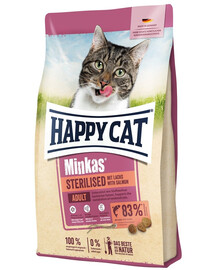 HAPPY CAT Minkas Sterilised Trockenfutter mit Lachs für sterilisierte Katzen 20kg (2x10 kg)