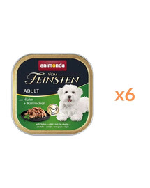 ANIMONDA Vom Feinsten Nassfutter mit Huhn und Kaninchen in Soße für adulte Hunde 6x150g