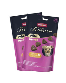 ANIMONDA Vom Feinsten Mini Bites Huhn mit Artischocken Leckerlis für kleine Hunde 6x50g