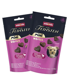 ANIMONDA Vom Feinsten Mini Bites Rind mit Salbei Leckerlis für kleine Hunde 6x50 g