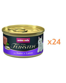 ANIMONDA Vom Feinsten Nassfutter mit Huhn und Lamm Mousse für adulte Katzen getreidefrei 24x85g