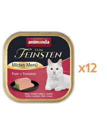 ANIMONDA Vom Feinsten Mildes Menu Truthahn und Tomaten für adulte Katzen 12x100g