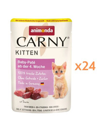 ANIMONDA Carny Kitten Nassfutter Baby-Pate mit Rind und Huhn getreidefrei 24x85g