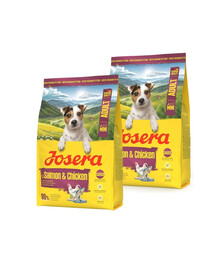 JOSERA Mini Adult Salmon and Chicken glutenfreies Futter mit Soße für kleine Hunderassen 2x3 kg