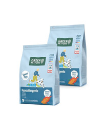 GREEN PETFOOD InsectDog Hypoallergenic getreidefreies Futter mit Insektenprotein für Hunde 2x3kg