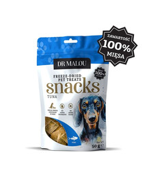 DR MALOU gefriergetrockneter Thunfisch Fleischwürfel Snacks für Hunde 2x50g