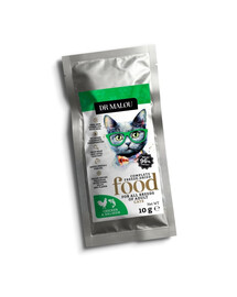 DR MALOU Gefriergetrocknet Huhn mit Lachs Trockenfutter für Katzen 2x10g