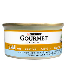 GOURMET Gold Nassfutter mit Thunfisch Mousse für adulte Katzen 24x85 g
