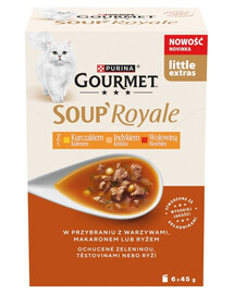 GOURMET Gold Nassfutter in Soße mit Rindfleisch, Lachs und Hähnchen, Pute und Ente, Hähnchen und Leber für Katzen 192x85g