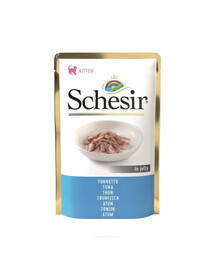 SCHESIR Nassfutter Thunfisch für Kätzchen 12x85 g