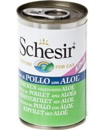 SCHESIR Nassfutter Hühnchenfilet mit Aloe für Kätzchen 6x140g