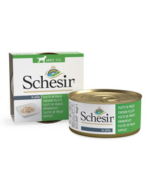 SCHESIR Nassfutter Hühnchenfilet in Gelee für Hunde 6x150g