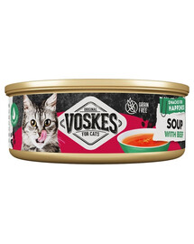 VOSKES Nassfutter Suppe mit Rind für Katzen getreidefrei 50 g