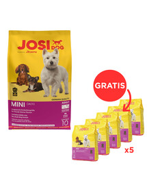 JOSERA JosiDog Mini 10kg + JosiDog Mini 5 x 900 g GRATIS
