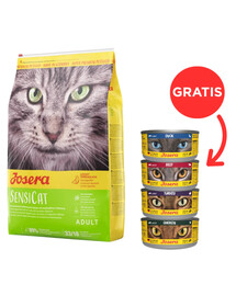 JOSERA SensiCat für sensible Katzen 10 kg + 4 Dosen GRATIS