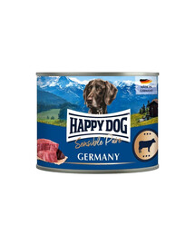 HAPPY DOG Sensible Pure Germany Nassfutter Rind für adulte Hunde 200 g