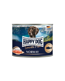 HAPPY DOG Sensible Norway Nassfutter Fisch für adulte Hunde 200 g