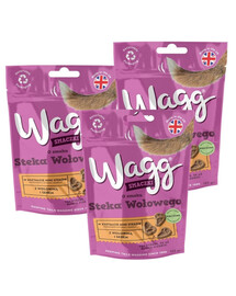 Wagg Mini Steaks mit Rind und Käse gebackene Snacks für Hunde 3x125g