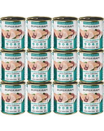 RAFI Super z perliczką i wątróbką wołową 12x800g pasztet dla psów 