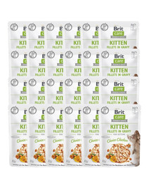 CARE Fillets in Gravy Pouch Kitten Choice Chicken 24x85g z kurczakiem dla kociąt