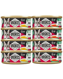 VOSKES Soup Mix Geschmacks Suppe mit Rind und Huhn für Katzen 8x50g