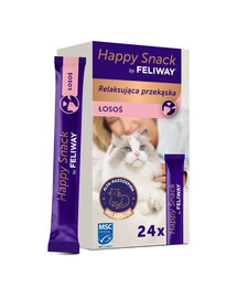 FELIWAY Happy Snack Salmon 24x15 g z łososiem, relaksująca przekąska dla wszystkich kotów