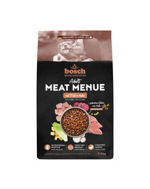 BOSCH Meat Menue Trockenfutter mit Truthahn und Huhn getreidefrei für adulte Hunde 2,5 kg