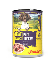 JOSERA Meat Lovers Nassfutter mit Pute für adulte Hunde getreidefrei 400 g