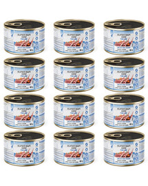 SUPER RAFI Mini Pure Line Nassfutter mit Lamm und Süßkartoffeln adulte kleine Hunderassen 12x185g